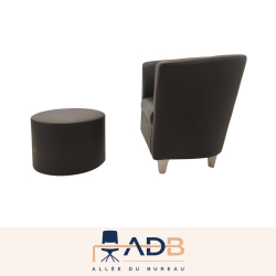 LOT FAUTEUIL CLUB ET POUF