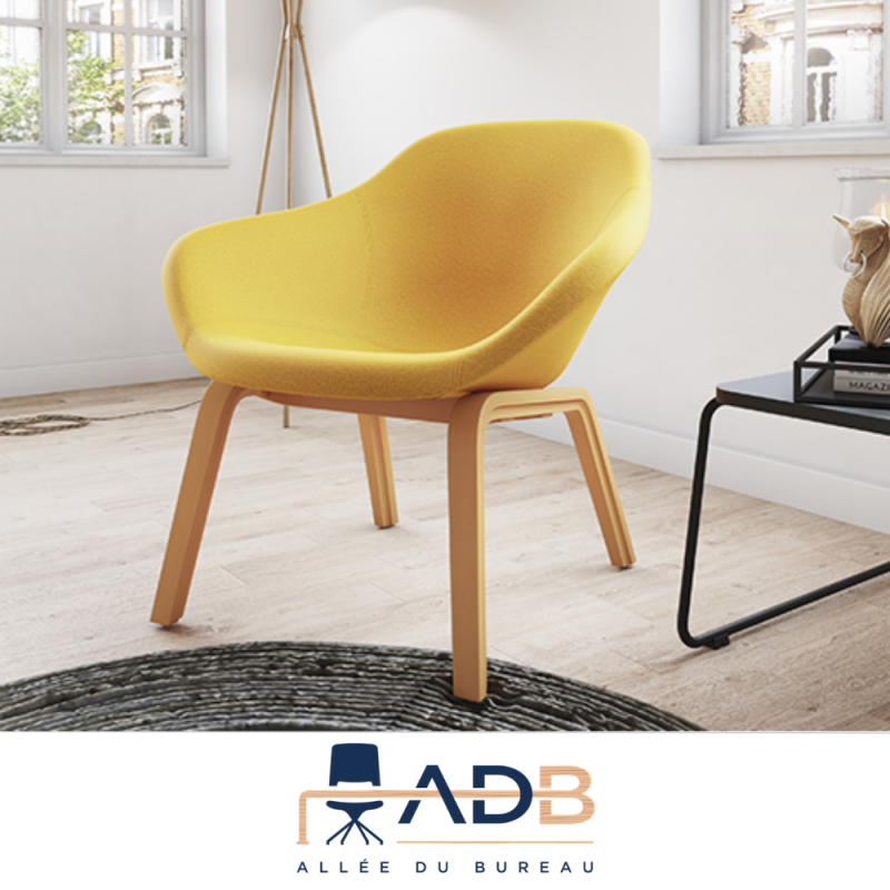 PETIT FAUTEUIL TILOS - PIEDS BOIS