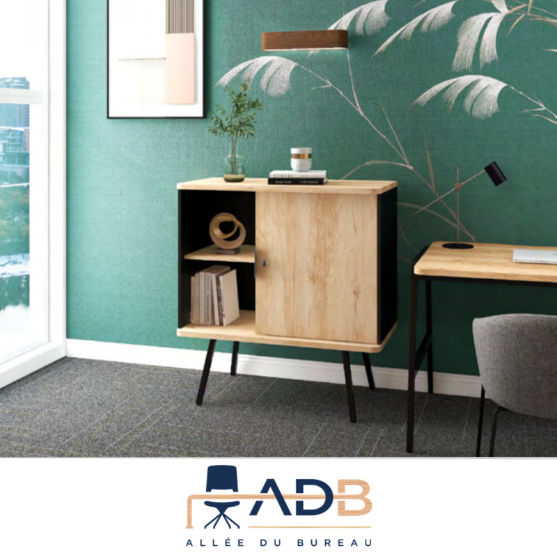 ARMOIRE BASSE PIEDS MÉTAL ALTO