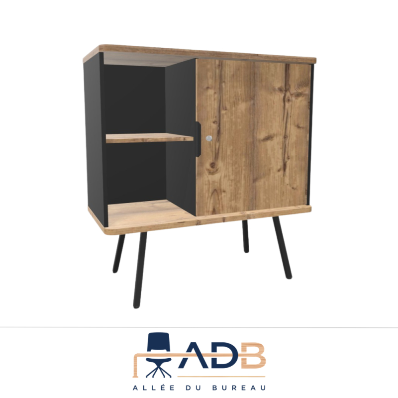 ARMOIRE BASSE PIEDS MÉTAL ALTO