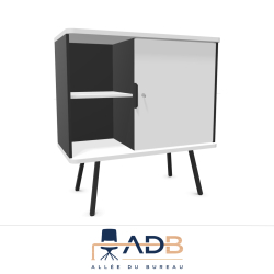 ARMOIRE BASSE PIEDS MÉTAL ALTO