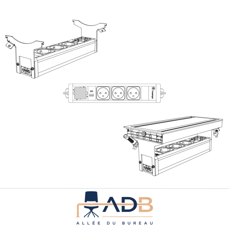 BLOC ÉLECTRIQUE TABLE PARTAGE