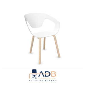 LOT DE 4 CHAISES PVC/BOIS - LINER