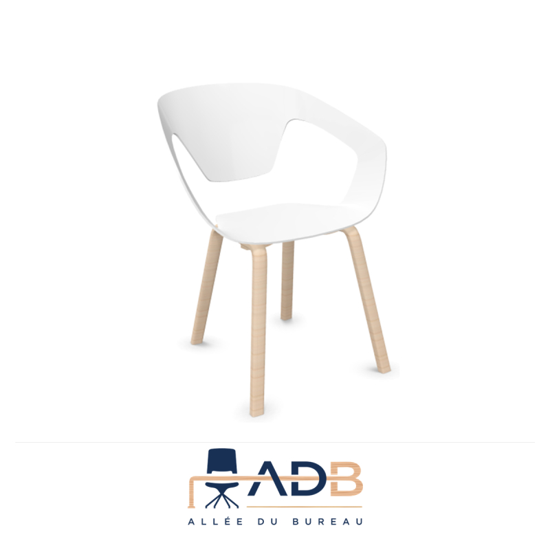 LOT DE 4 CHAISES PVC/BOIS - LINER