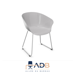 LOT DE 4 FAUTEUILS HOP - PIEDS CHROMÉS