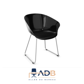 LOT DE 4 FAUTEUILS HOP - PIEDS CHROMÉS