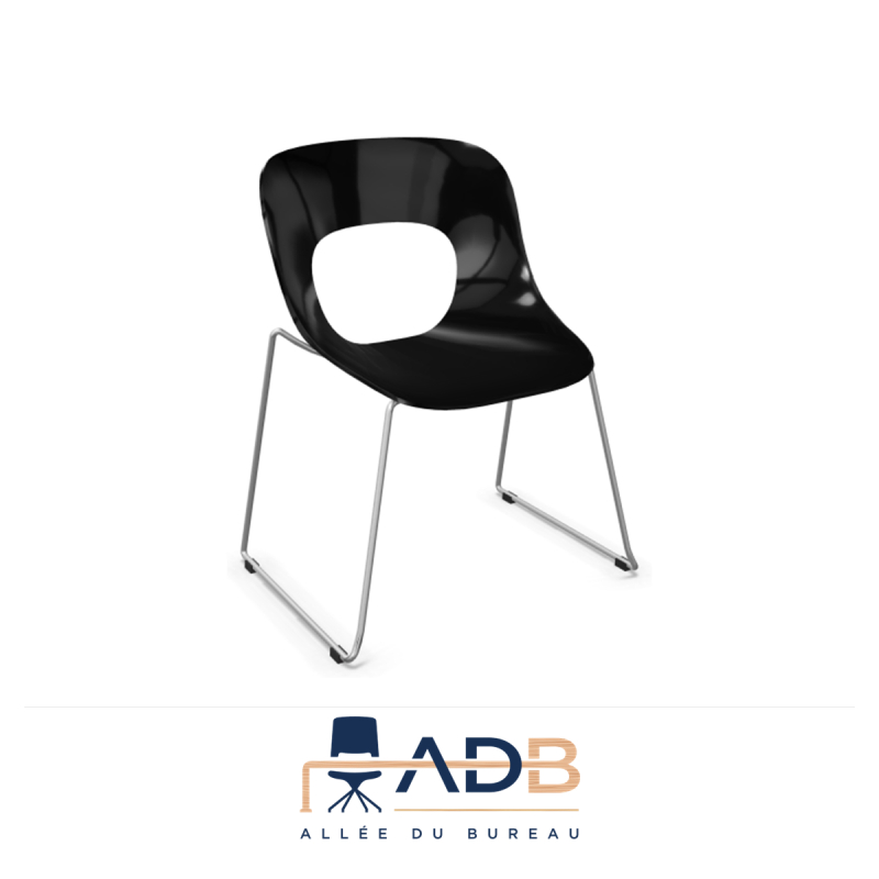 LOT DE 4 CHAISES HOLE EN POLYPROPYLENE