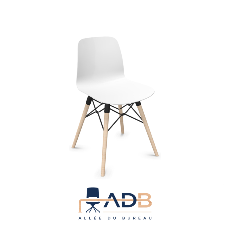 LOT DE 4 CHAISES VISITEUR NUT