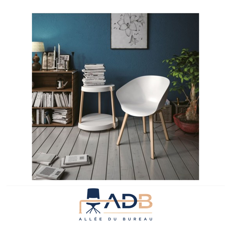 FAUTEUIL "HOP" - PIEDS BOIS (LOT DE 4)