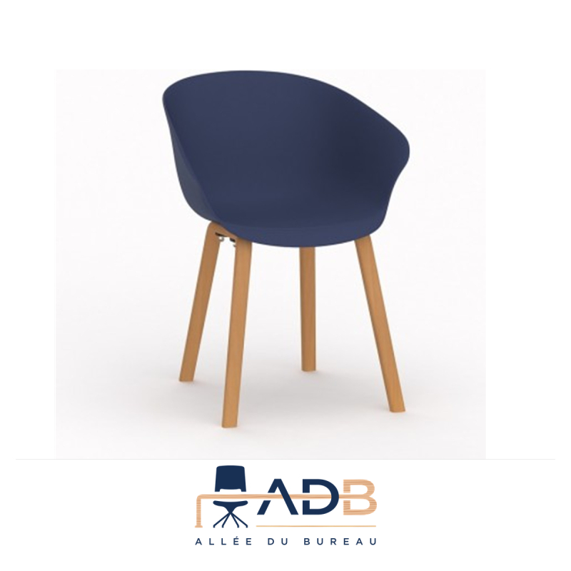 LOT DE 4 FAUTEUILS HOP - PIED BOIS