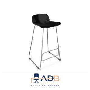 LOT DE 4 TABOURETS NUT - PIEDS CHROMÉS