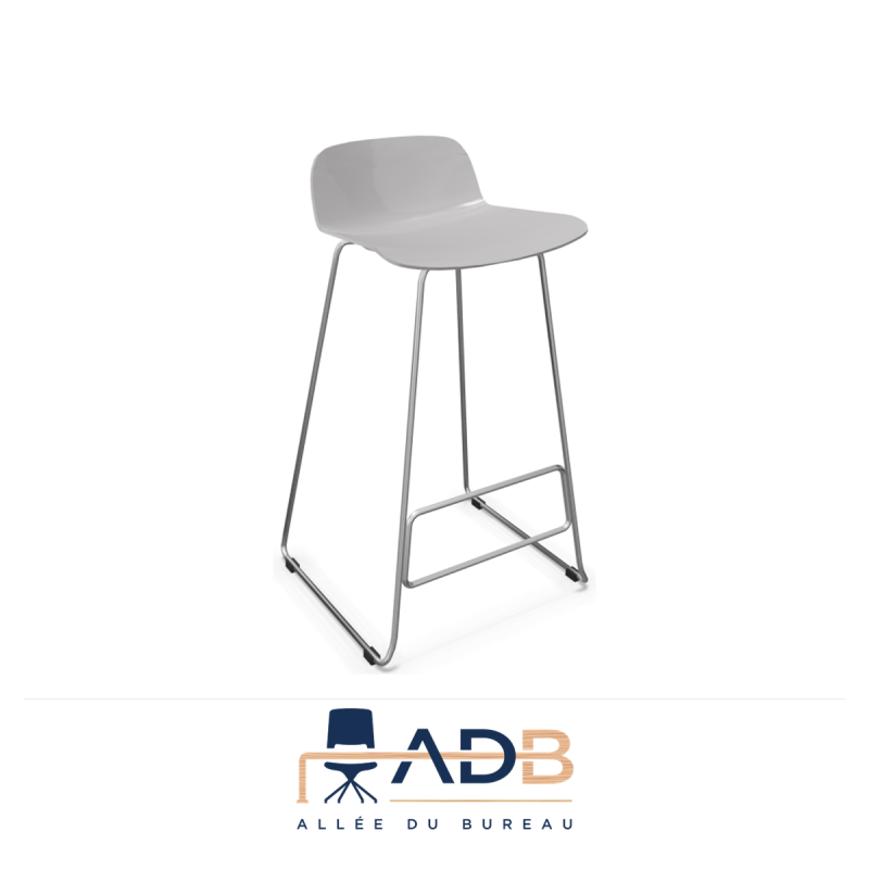 LOT DE 4 TABOURETS NUT - PIEDS CHROMÉS