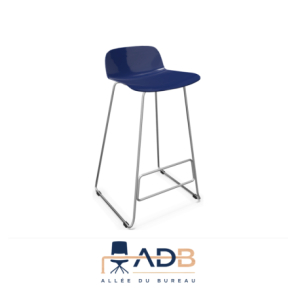 LOT DE 4 TABOURETS NUT - PIEDS CHROMÉS