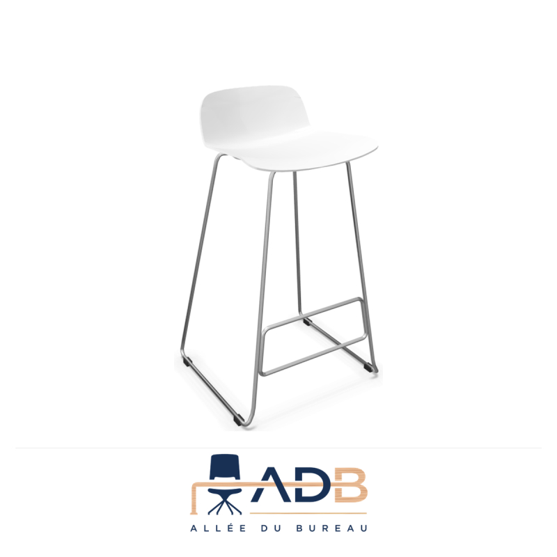 LOT DE 4 TABOURETS NUT - PIEDS CHROMÉS