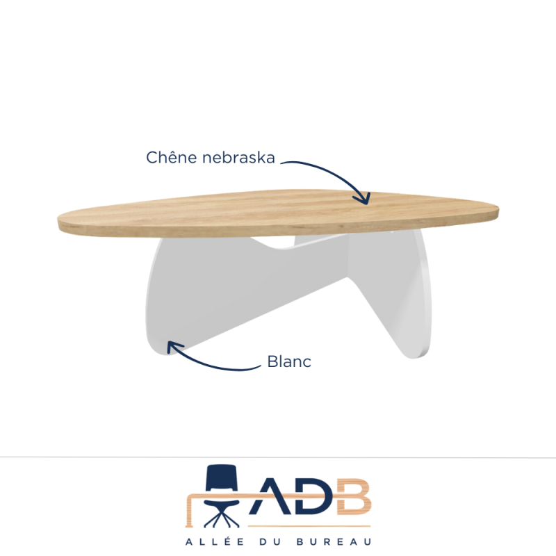 TABLE PIEDS MÉLAMINE - GALET