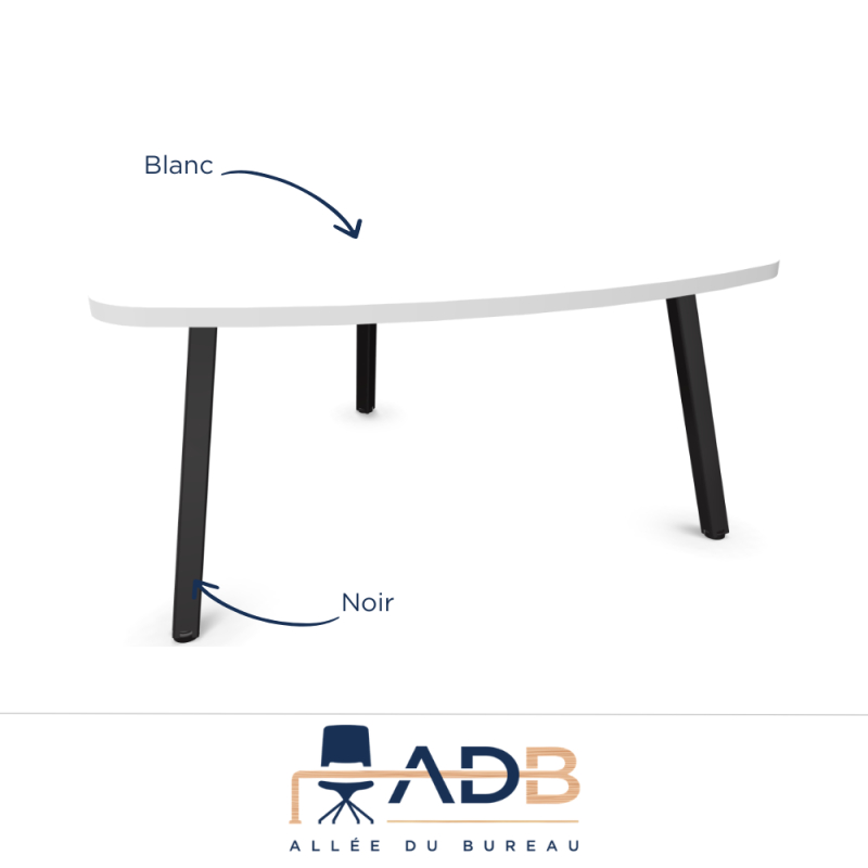 TABLE PIEDS MÉTAL - GALET