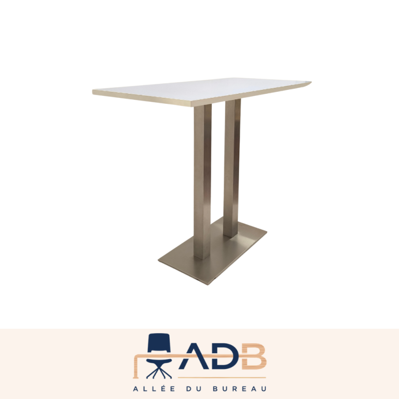 Table De Bar Carrée En Métal Et Bois - 60x60x75cm | Style Industriel, Stable, Pour 4 Personnes