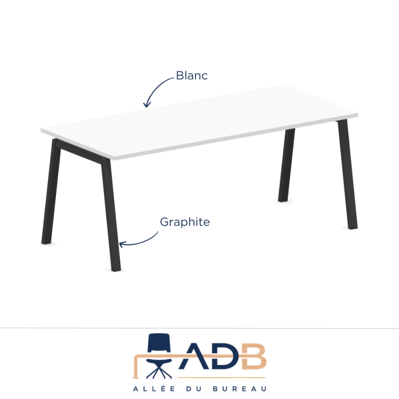 BUREAU PIEDS MÉTAL - BORN