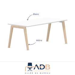 BUREAU PIEDS BOIS - BORN