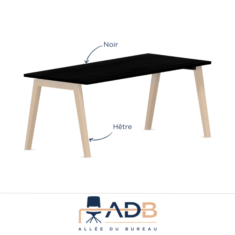 BUREAU PIEDS BOIS - BORN