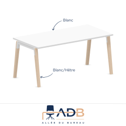 BUREAU PIEDS MIXTES - BORN