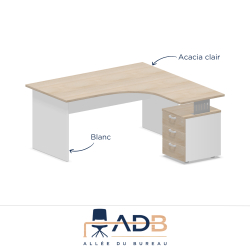 BUREAU COMPACT PIEDS BOIS - TONO