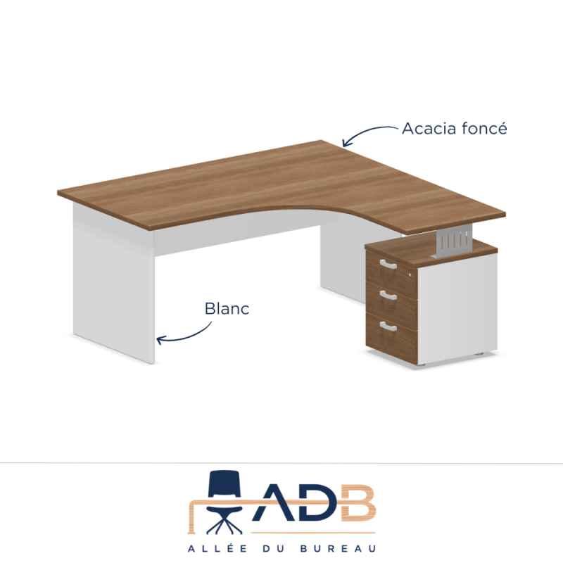 BUREAU COMPACT PIEDS BOIS - TONO