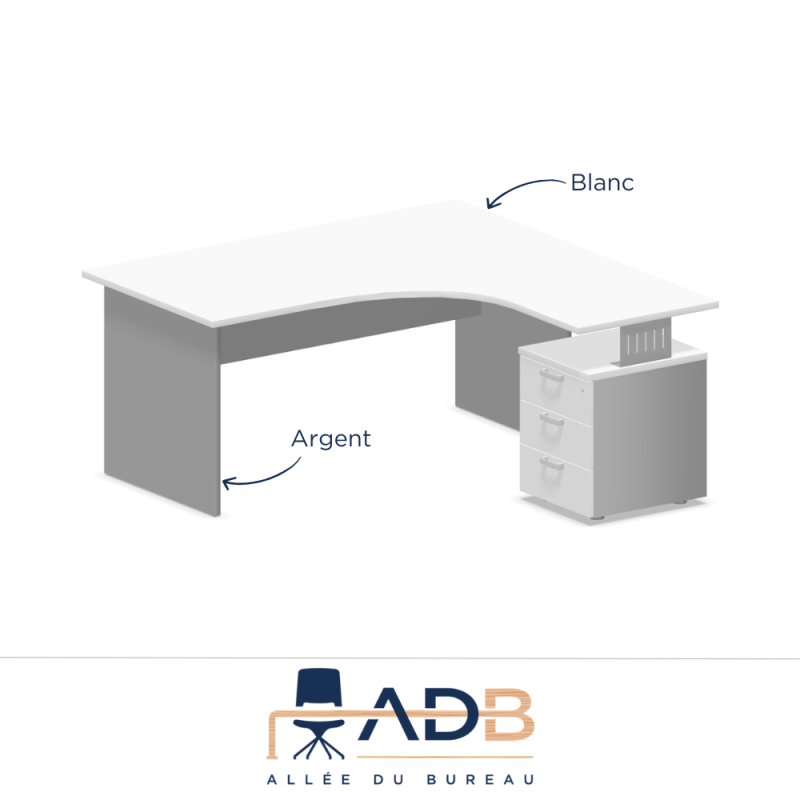 BUREAU COMPACT PIEDS BOIS - TONO