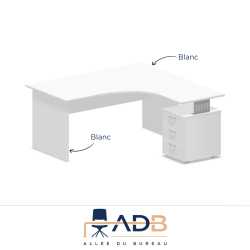 BUREAU COMPACT PIEDS BOIS - TONO
