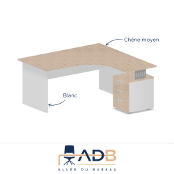 BUREAU COMPACT PIEDS BOIS - TONO