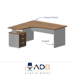 BUREAU COMPACT PIEDS BOIS - TONO