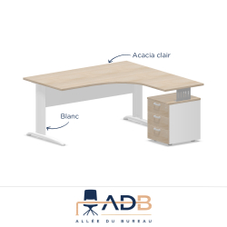 BUREAU COMPACT PIEDS MÉTAL - TONO
