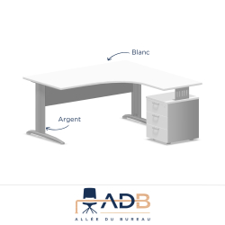 BUREAU COMPACT PIEDS MÉTAL - TONO