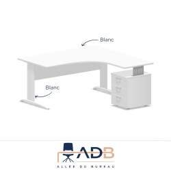 BUREAU COMPACT PIEDS MÉTAL - TONO