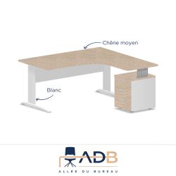 BUREAU COMPACT PIEDS MÉTAL - TONO