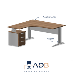 BUREAU COMPACT PIEDS MÉTAL - TONO