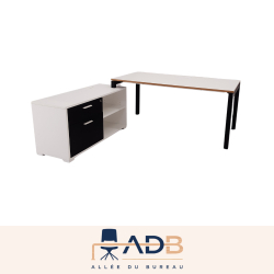 BUREAU DROIT AVEC CRÉDENCE