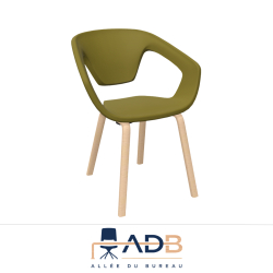 LOT DE 2 CHAISES TISSU/BOIS - LINER