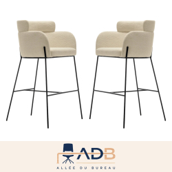 LOT DE 2 TABOURET HAUT - NV GALLERY