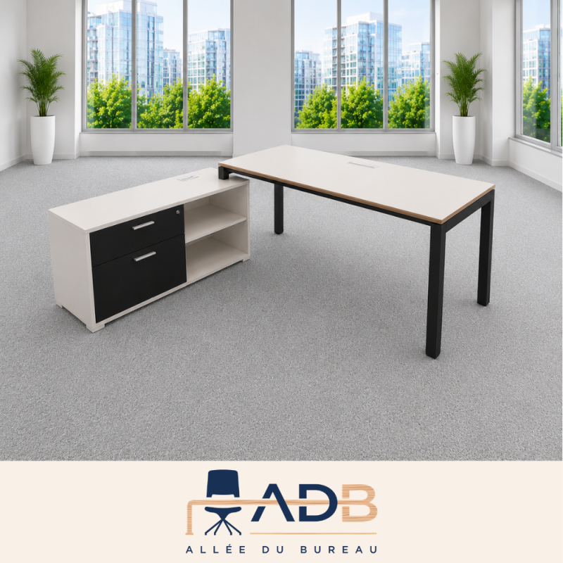 BUREAU DROIT AVEC CRÉDENCE