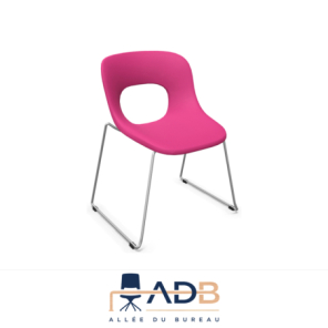 LOT DE 2 CHAISES HOLE EN TISSU