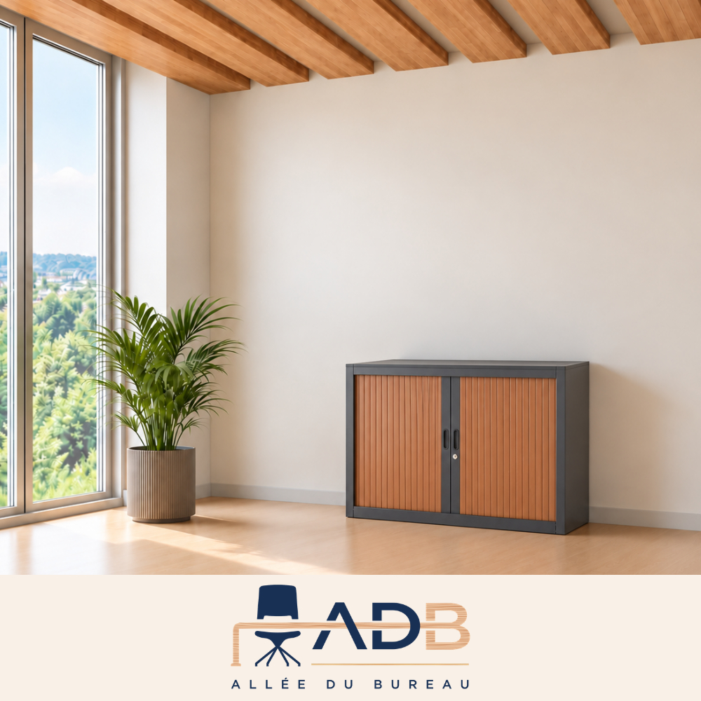 ARMOIRE BASSE À RIDEAUX