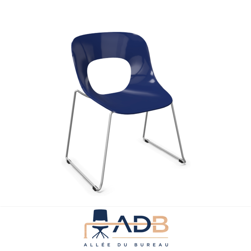 LOT DE 4 CHAISES HOLE EN POLYPROPYLENE