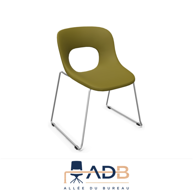 LOT DE 2 CHAISES HOLE EN TISSU