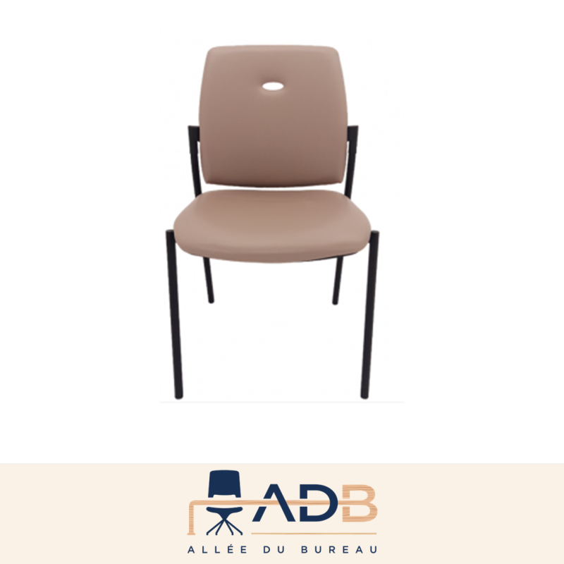 CHAISE VISITEUR SIMILI CUIR - ARTECH DREAM