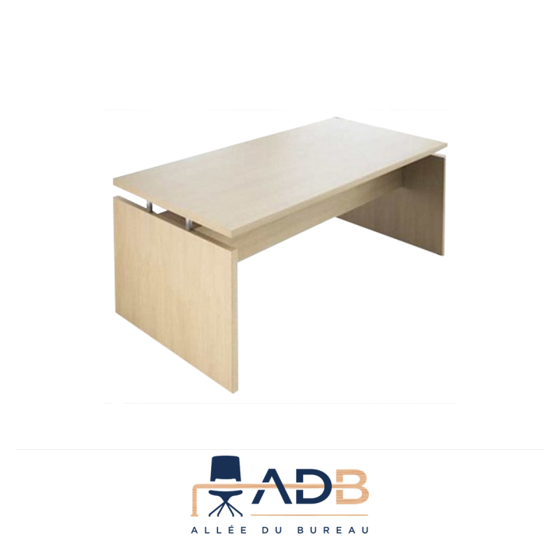 BUREAU MELAMINE "GIANO" - PIED BOIS