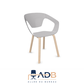LOT DE 4 CHAISES PVC/BOIS - LINER