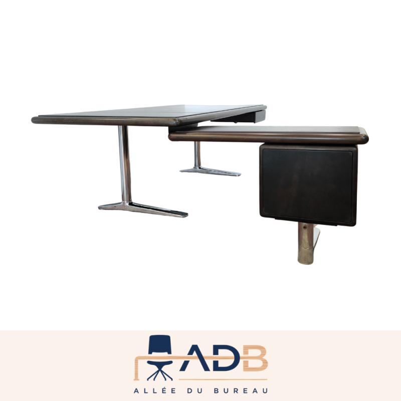 BUREAU DE DIRECTION AVEC RETOUR GAUCHE - WARREN PLATNER